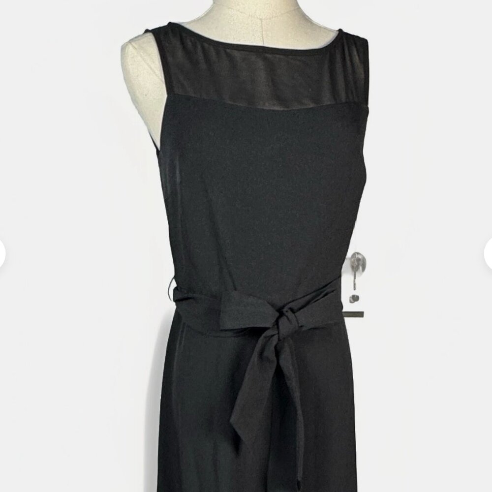 NWT (2) KARL LAGERFELD JUMPSUIT Sleeveless Illusion Neckline w/ Palazzo Legs